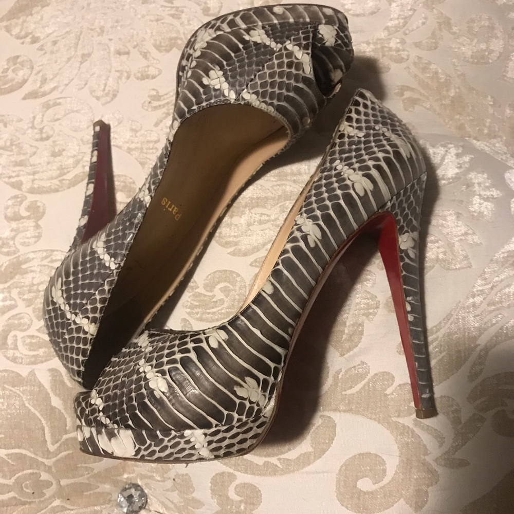Authentic Christian Louboutin Python - image 1